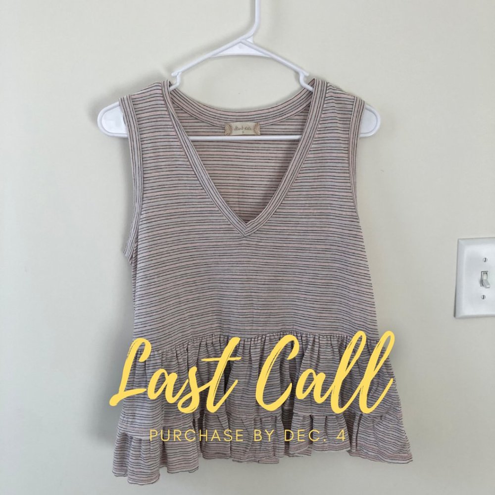 Altar’d State Ruffle V-Neck Tank Top